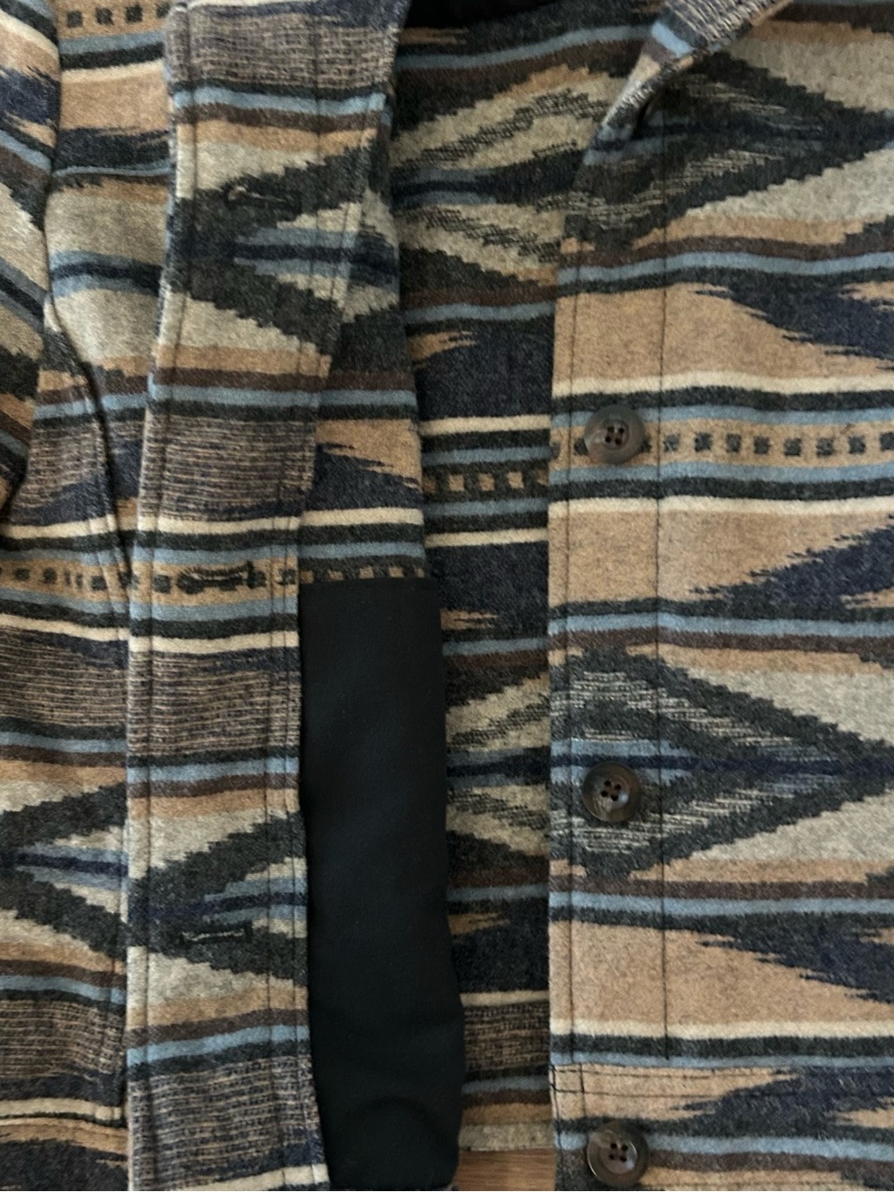 Pendleton Navy, Tan & Cream Aztec-Patterned Blazer - Picture 5 of 8